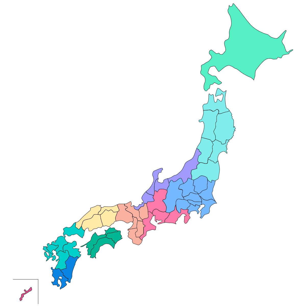 日本の地方区分について 解説 説明 知識 シマウマ用語集